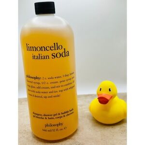 32 oz Philosophy Limoncello Italian Soda 3-in-1 Shampoo Shower Gel Bubble Bath